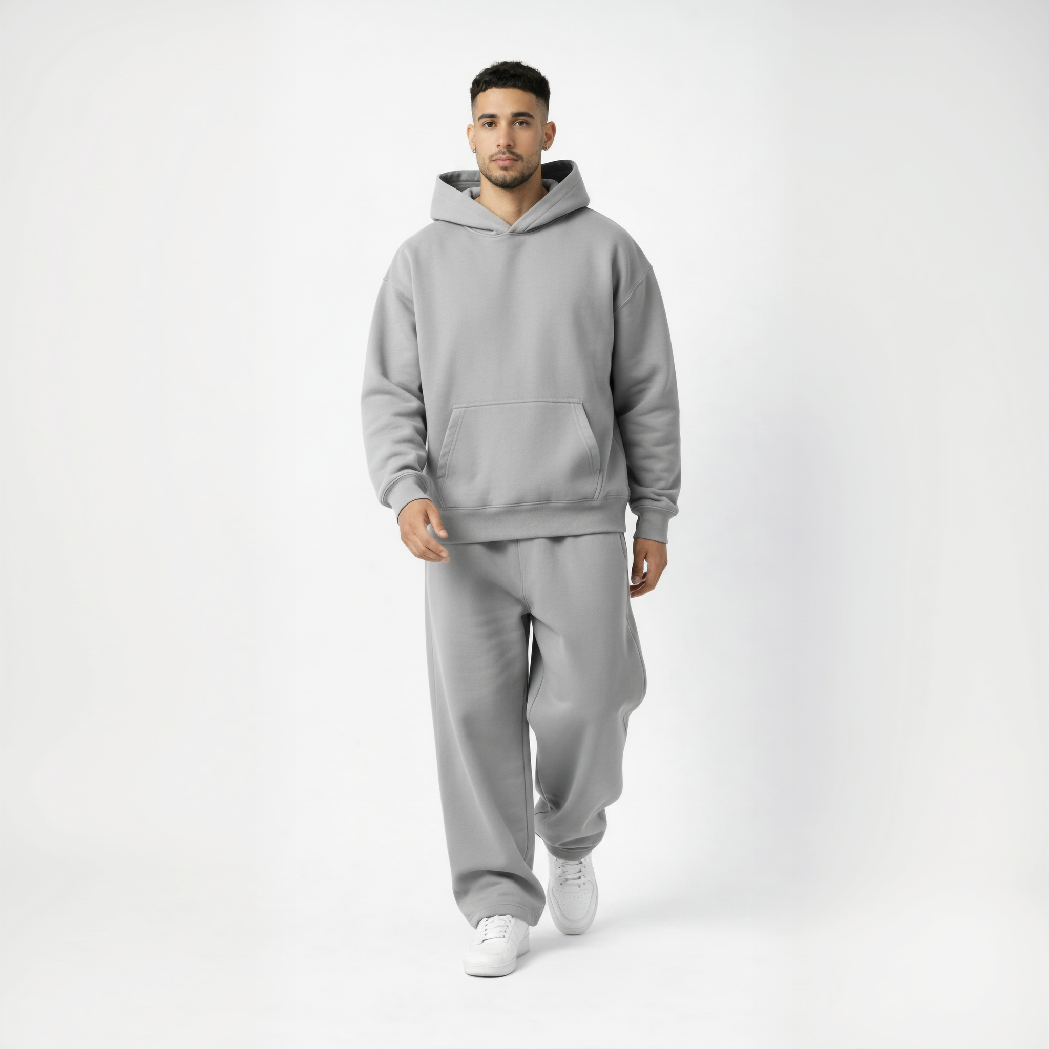 Drop Shoulder Hoodie-Pebble-zoom-2