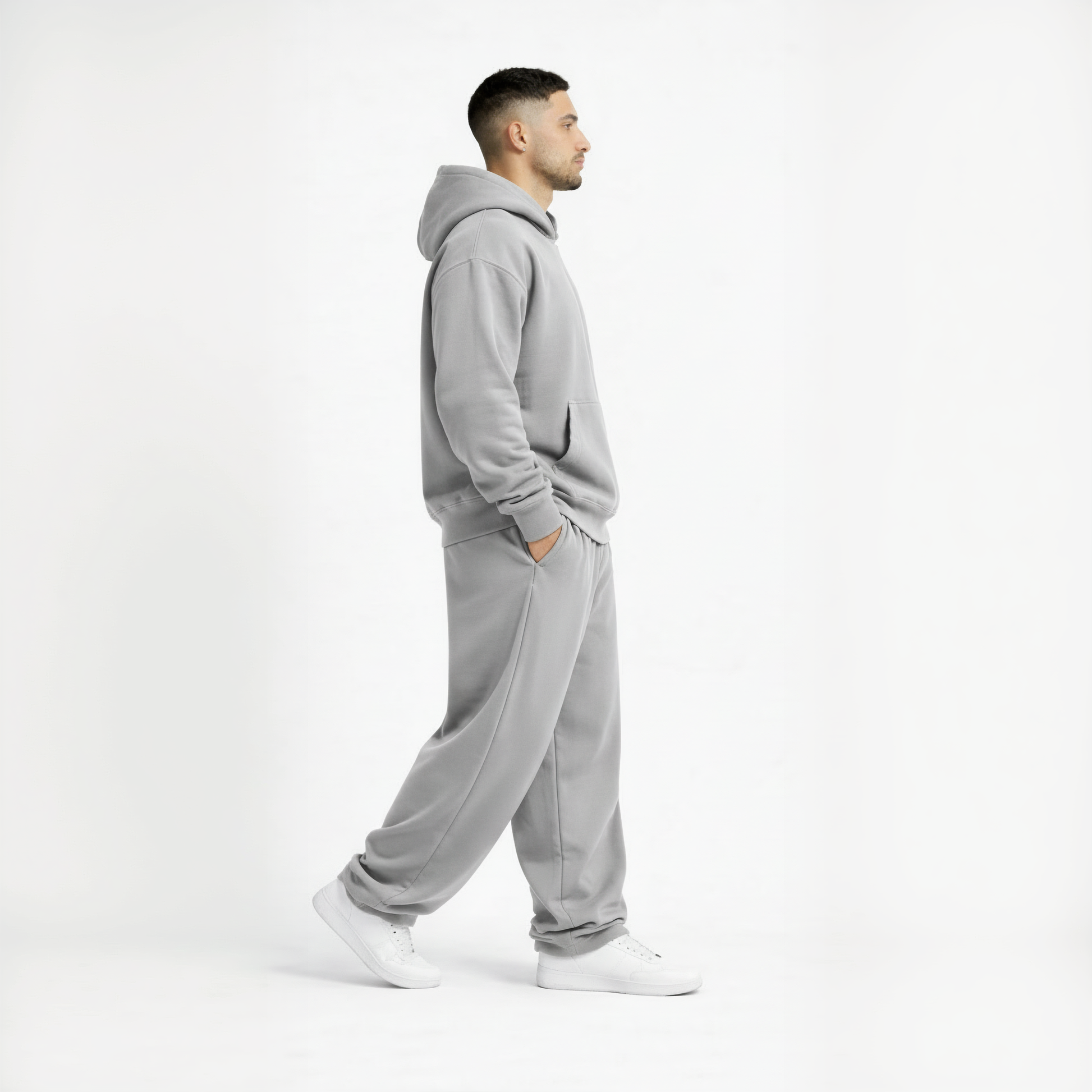 Drop Shoulder Hoodie-Pebble-6