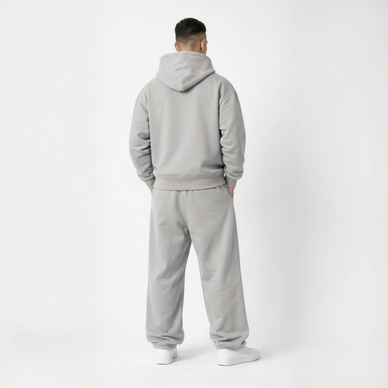 Drop Shoulder Hoodie-Pebble-zoom-