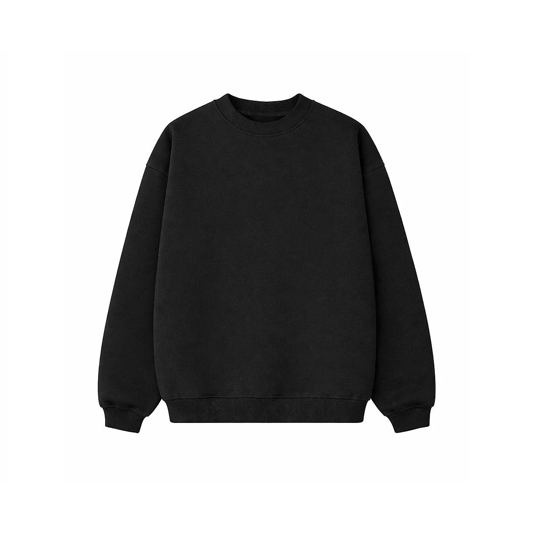 Drop Shoulder Crewneck- Heather Grey-7