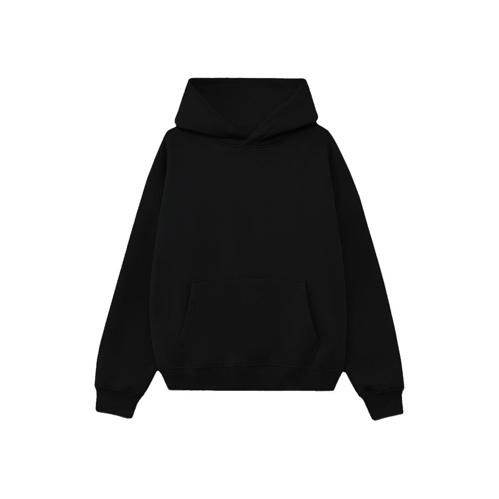 Essential black hoodie for men & women