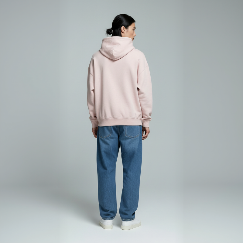 Drop Shoulder Hoodie- Petal-zoom-