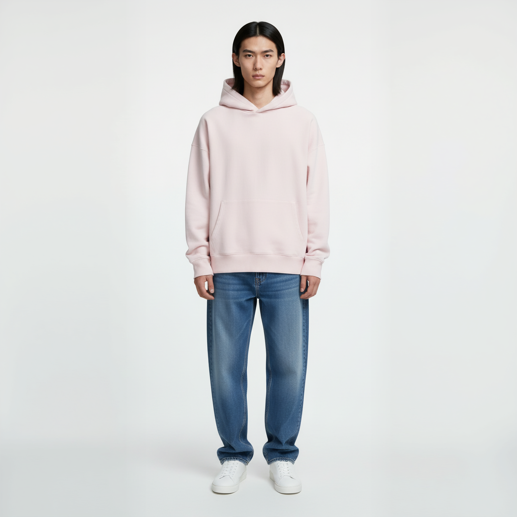 Drop Shoulder Hoodie- Petal-zoom-2