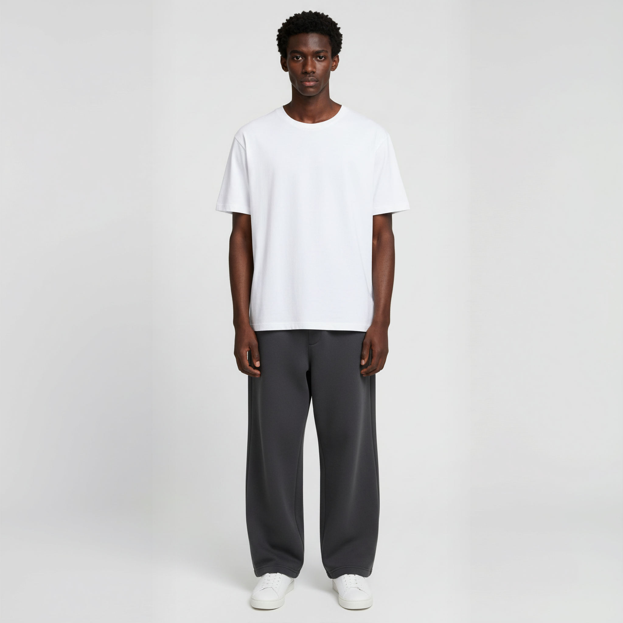 Open Bottom Sweatpant- Charcoal