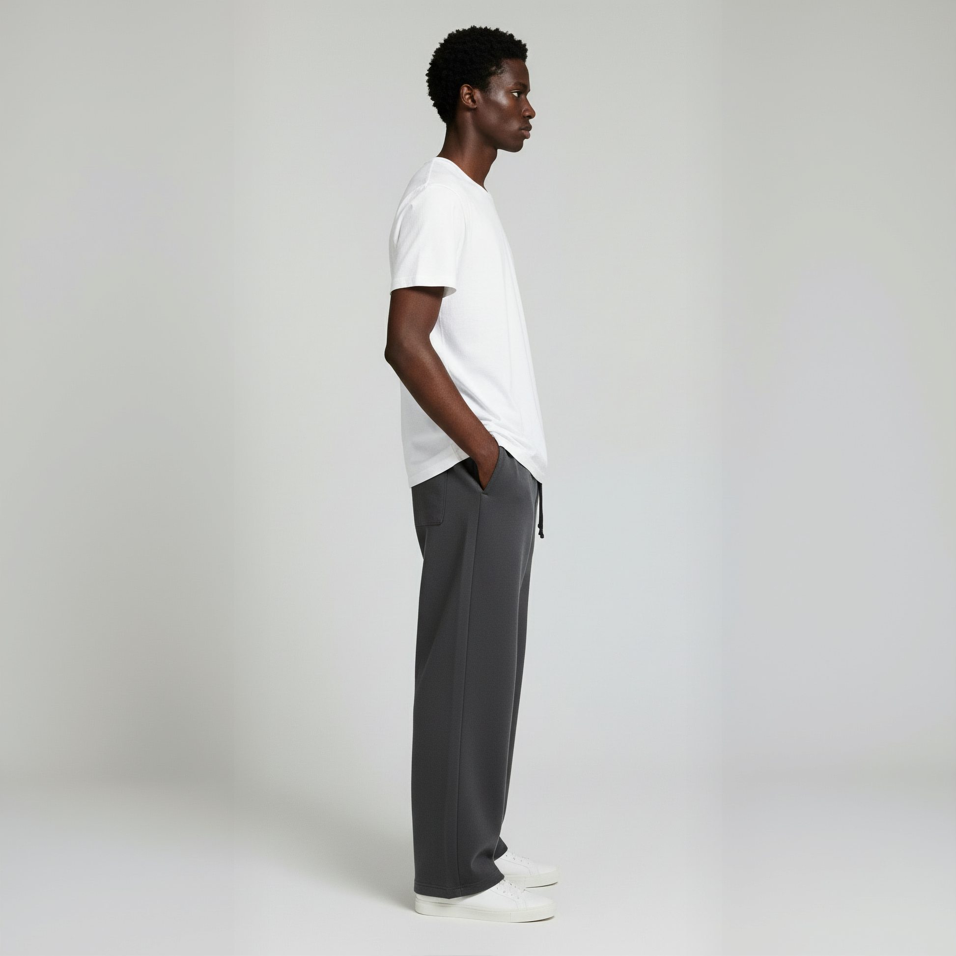 Open Bottom Sweatpant- Charcoal-4