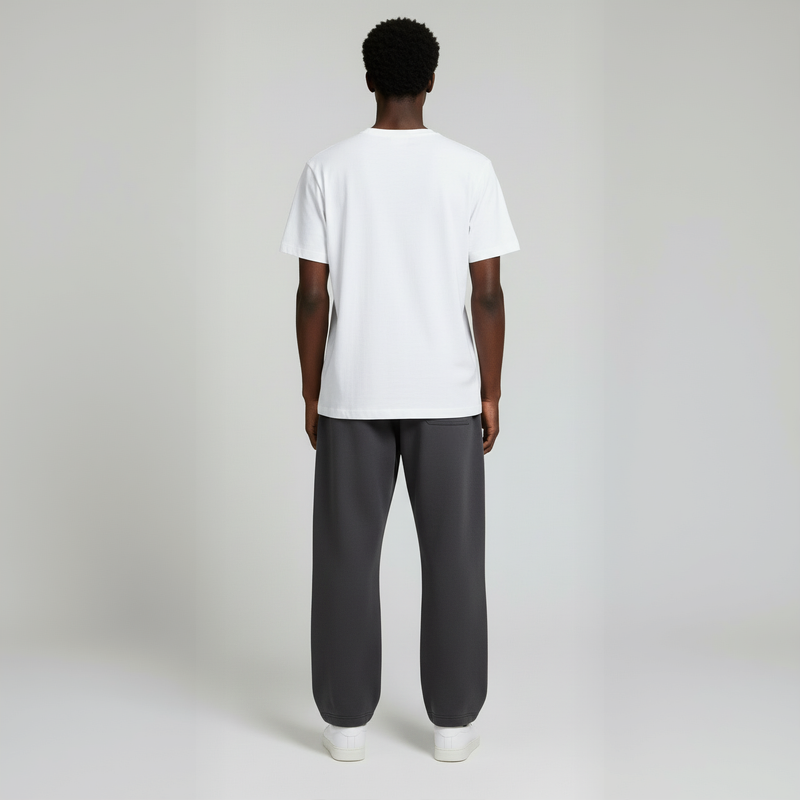 Open Bottom Sweatpant- Charcoal-zoom-