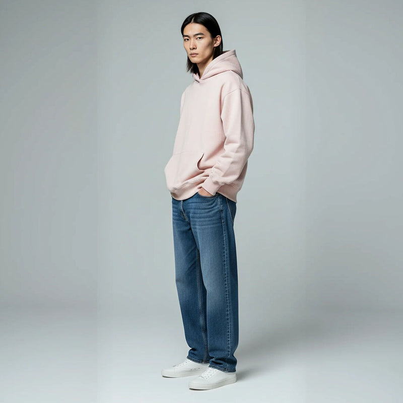 Drop Shoulder Hoodie- Petal-zoom-