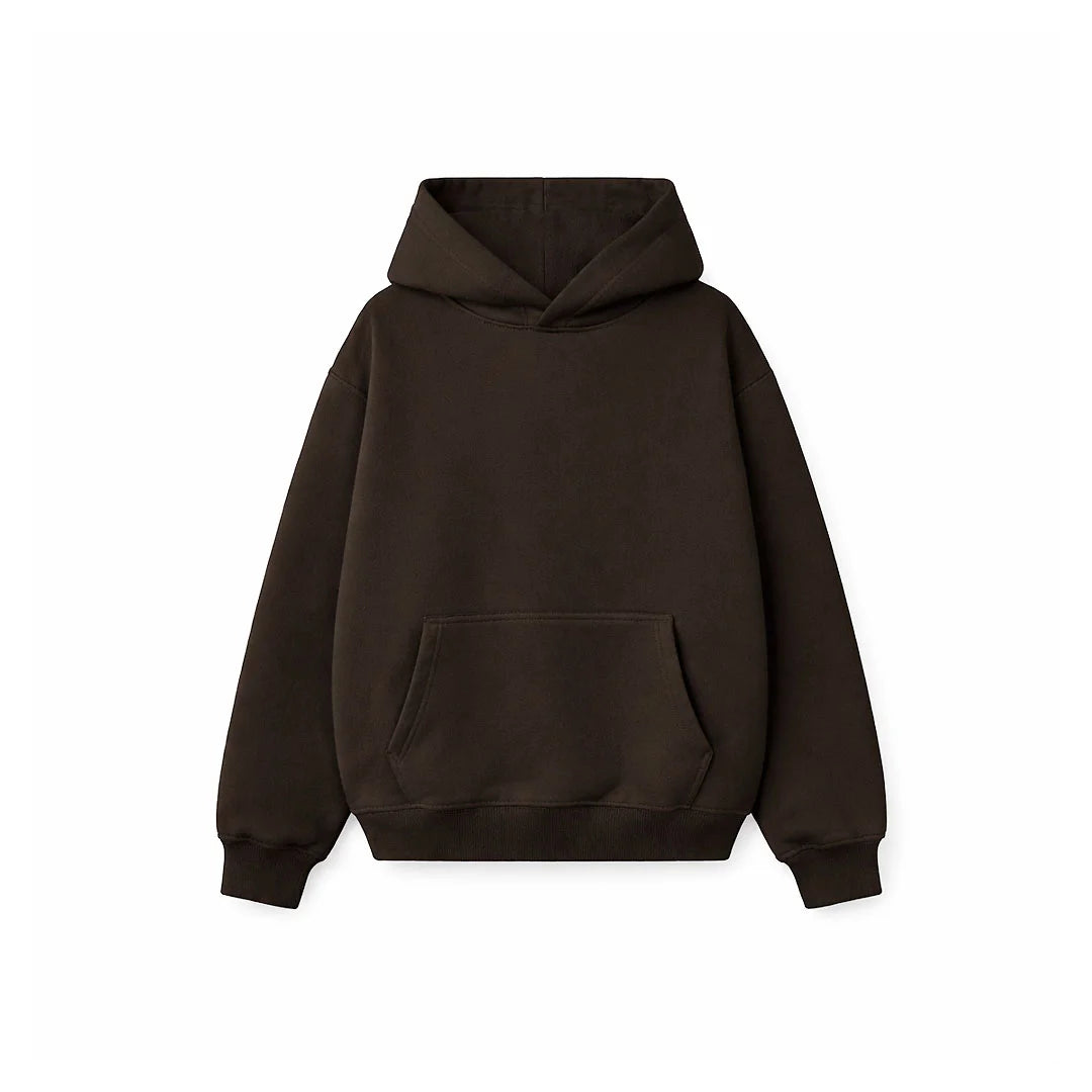 Drop Shoulder Hoodie-Heather Grey-8