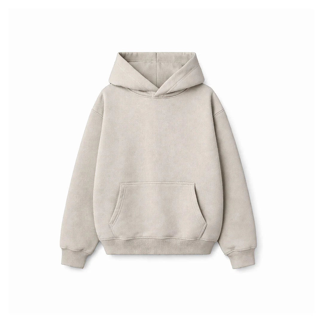 Pack of Drop Shoulder Hoodie- Ivory-1