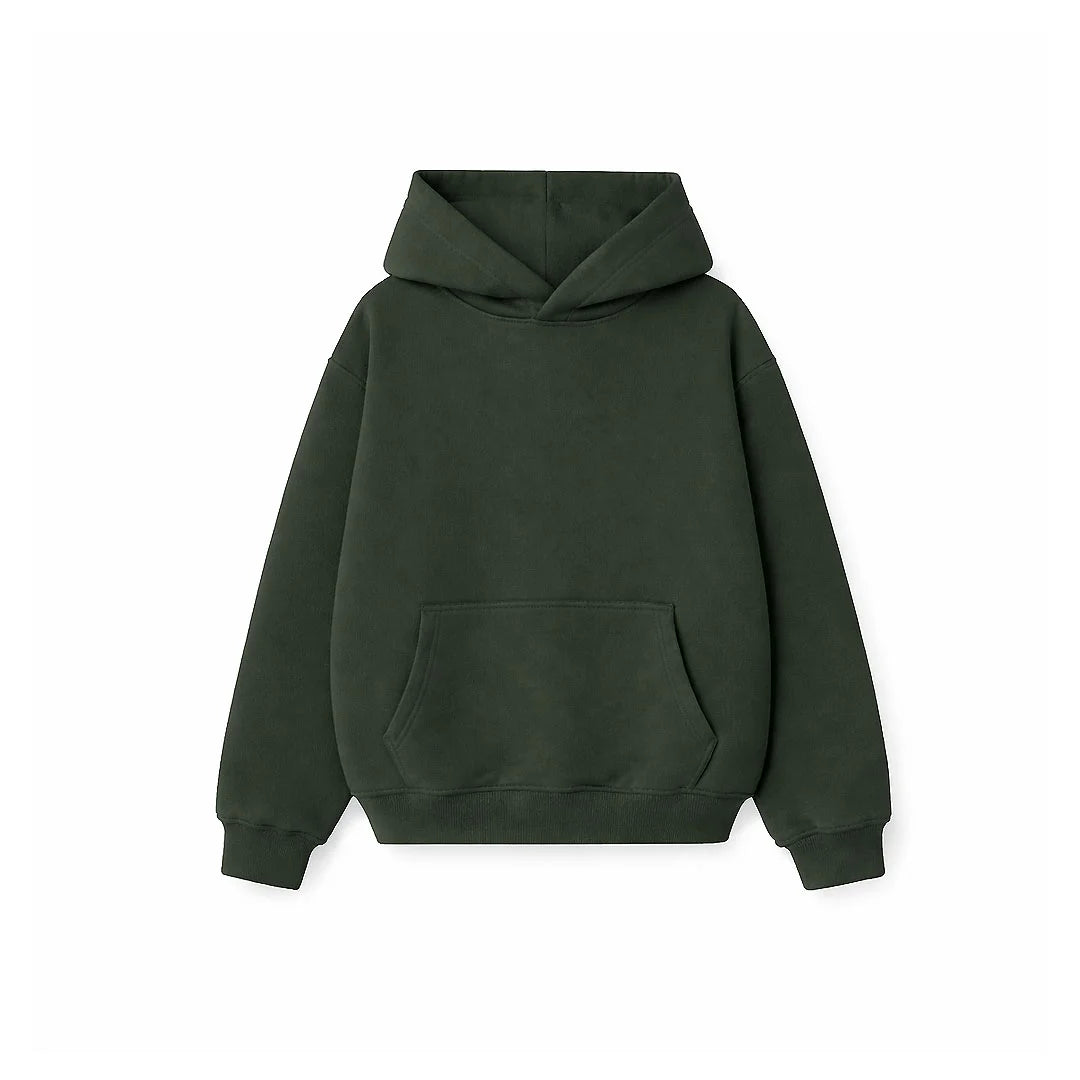 Drop Shoulder Hoodie-Heather Grey-zoom-15