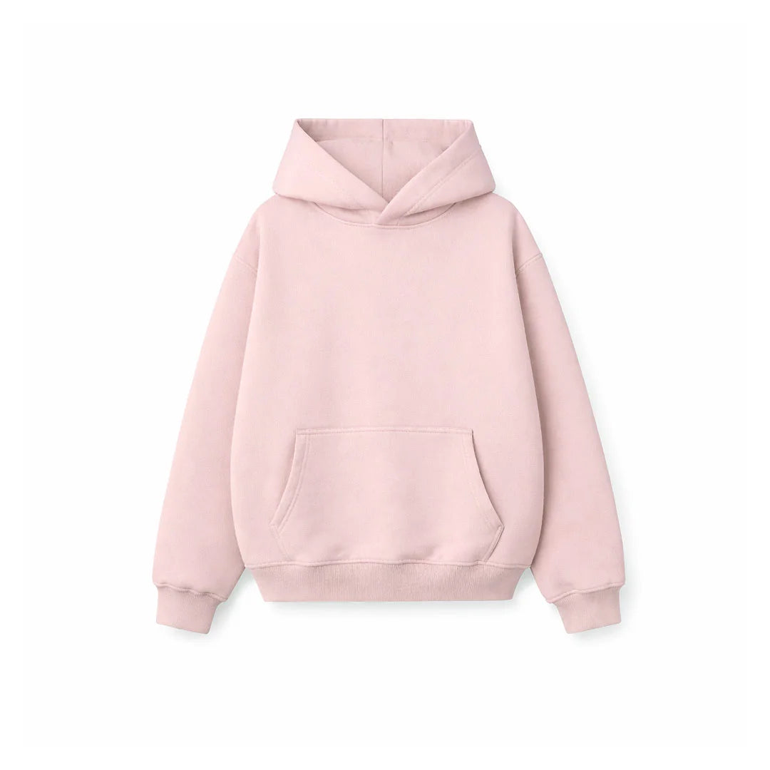 Drop Shoulder Hoodie-Heather Grey-zoom-11