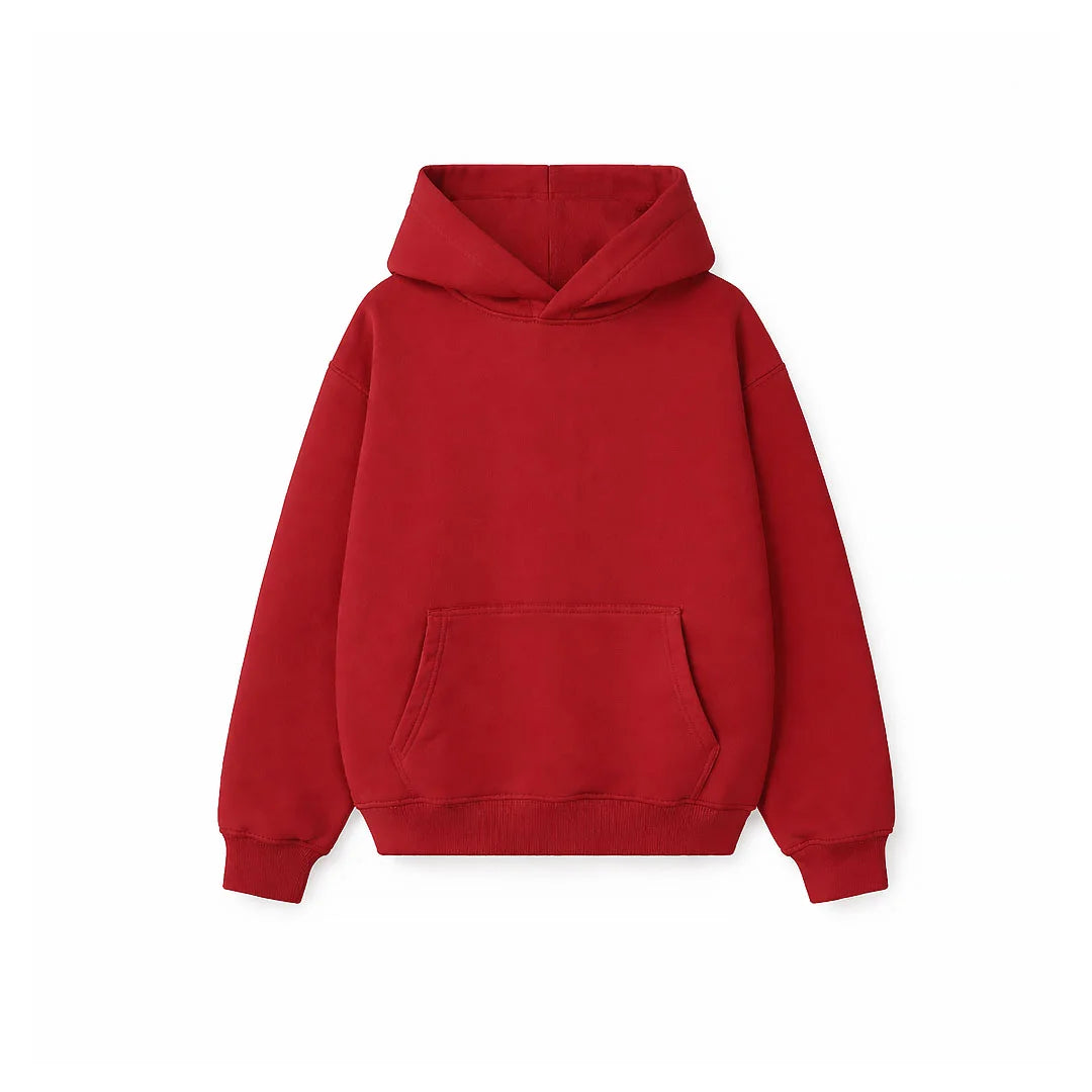 Pack of Drop Shoulder Hoodie- Red