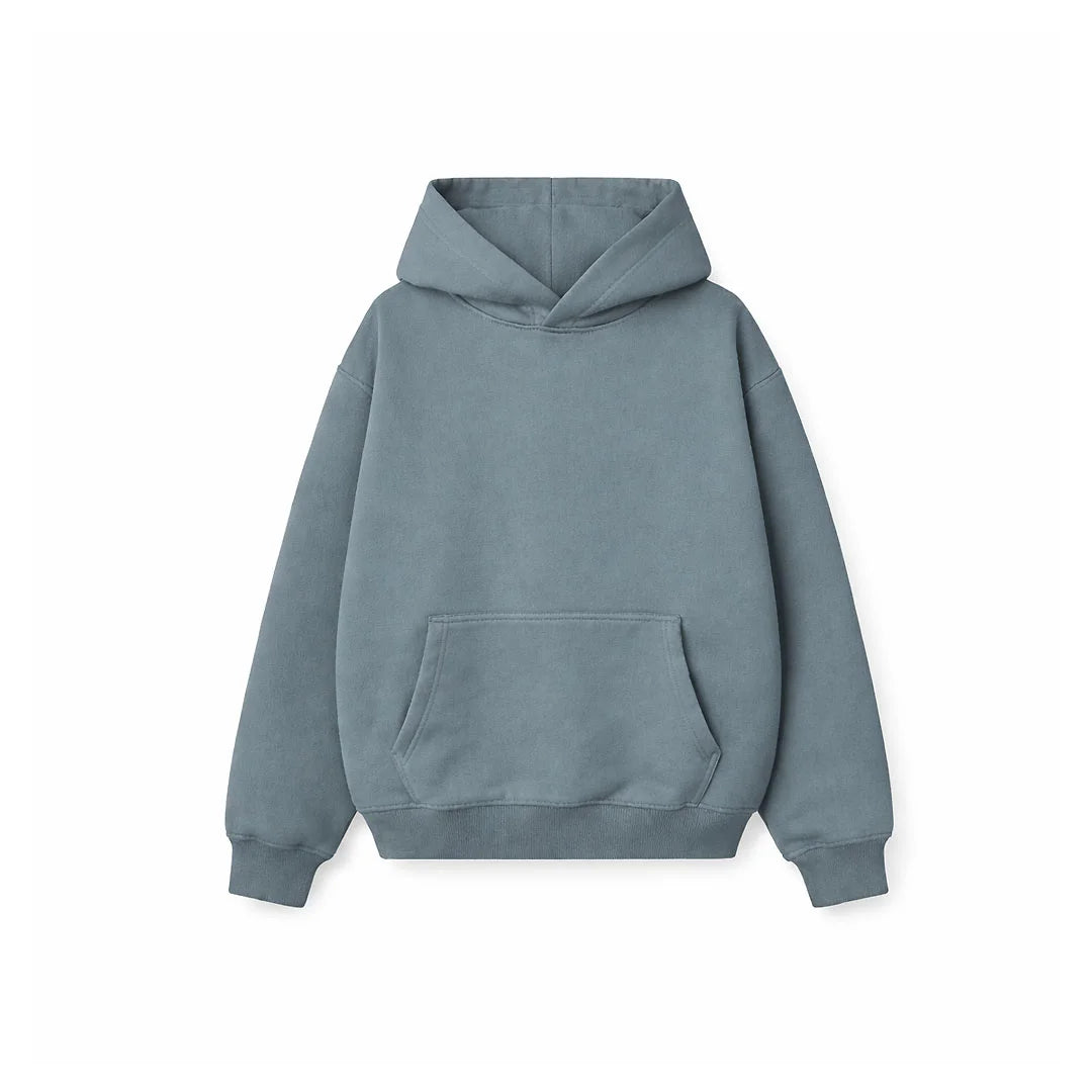 Drop Shoulder Hoodie- Slate