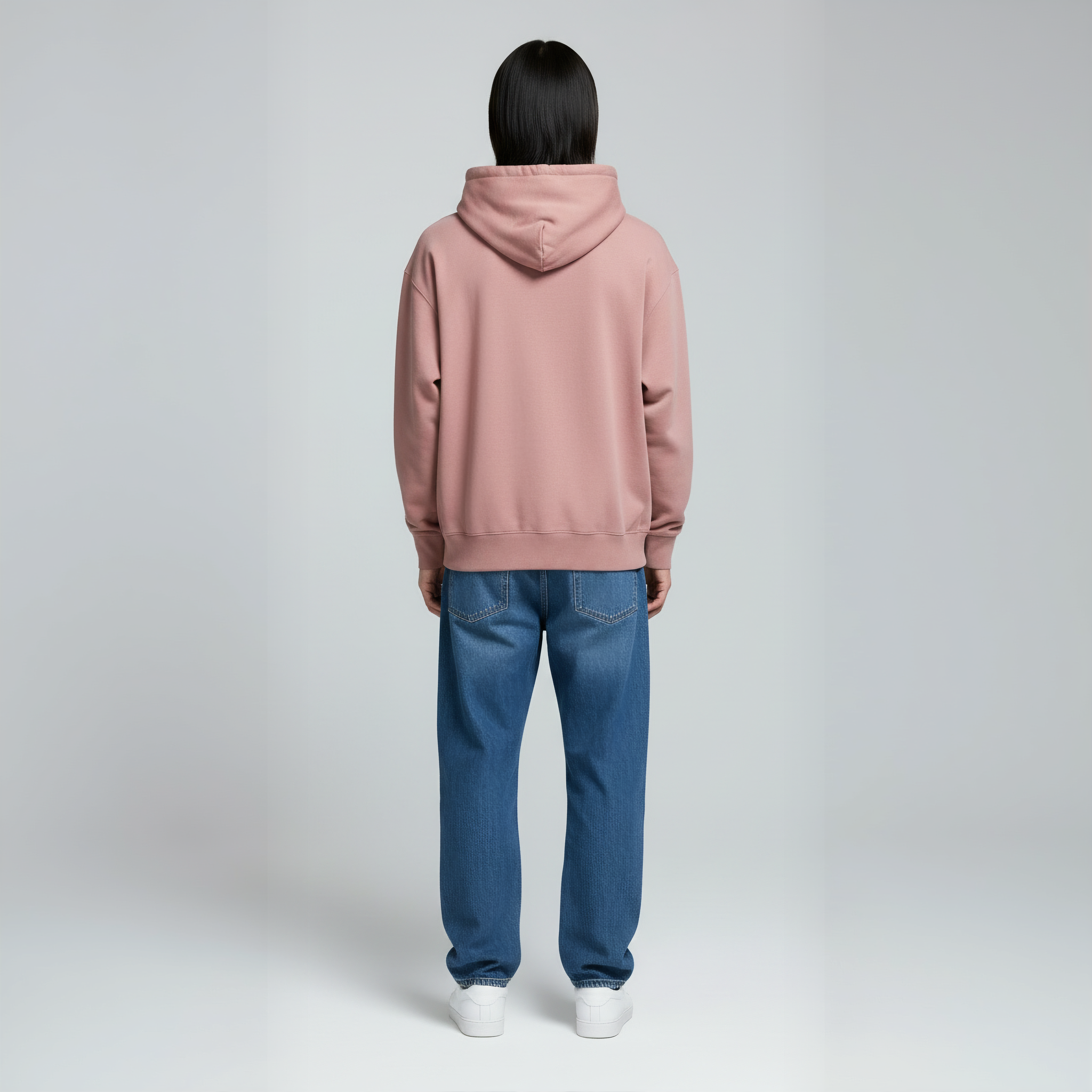 Pack of Drop Shoulder Hoodie- Rosewood-zoom-3