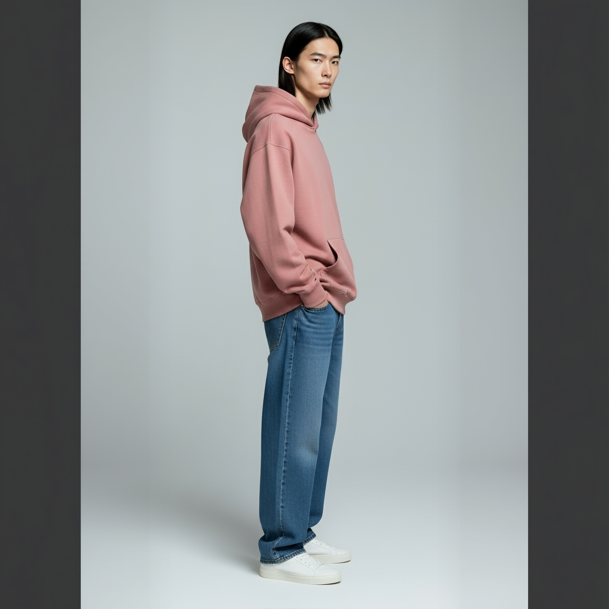 Pack of Drop Shoulder Hoodie- Rosewood-6