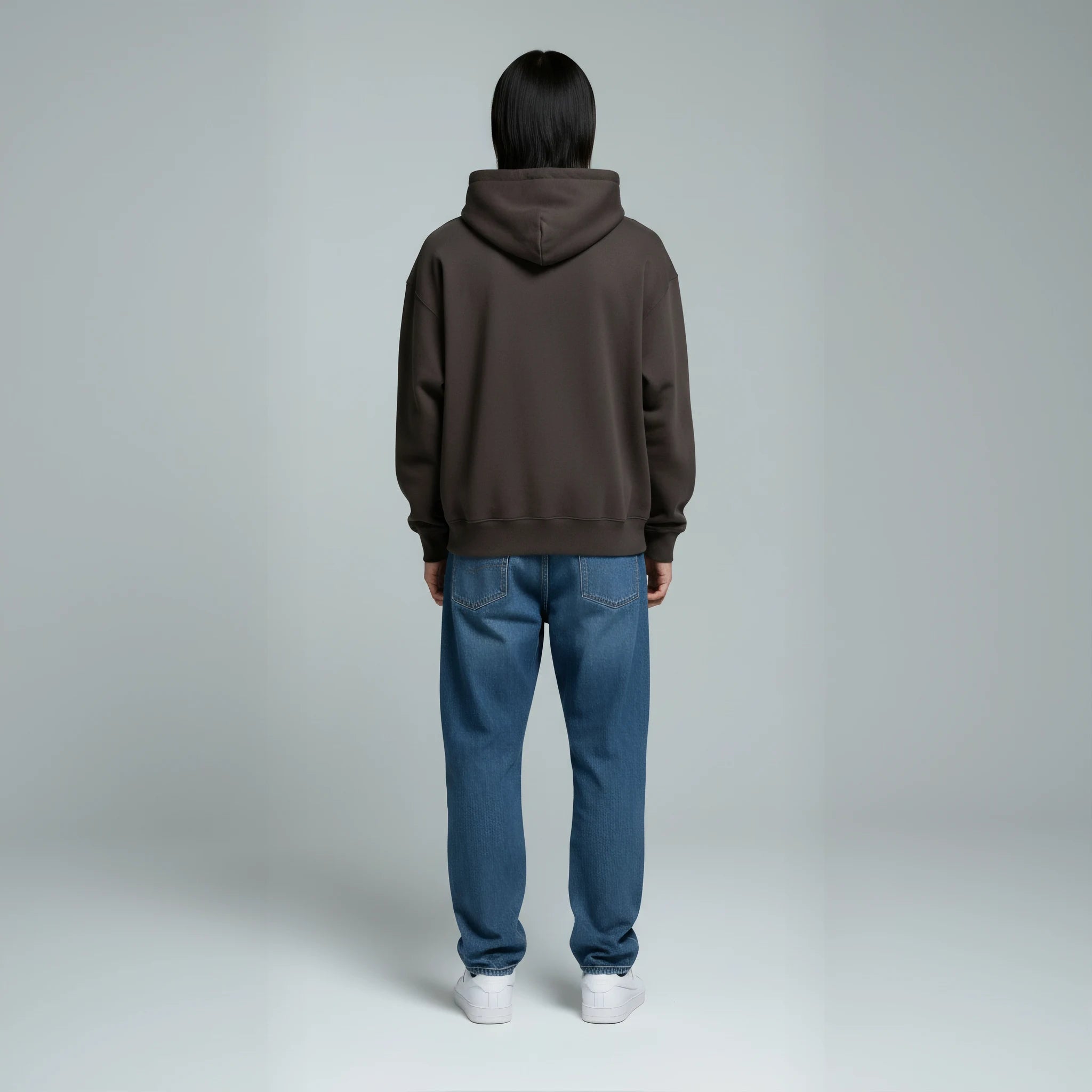 Pack of Drop Shoulder Hoodie- Espresso-zoom-3