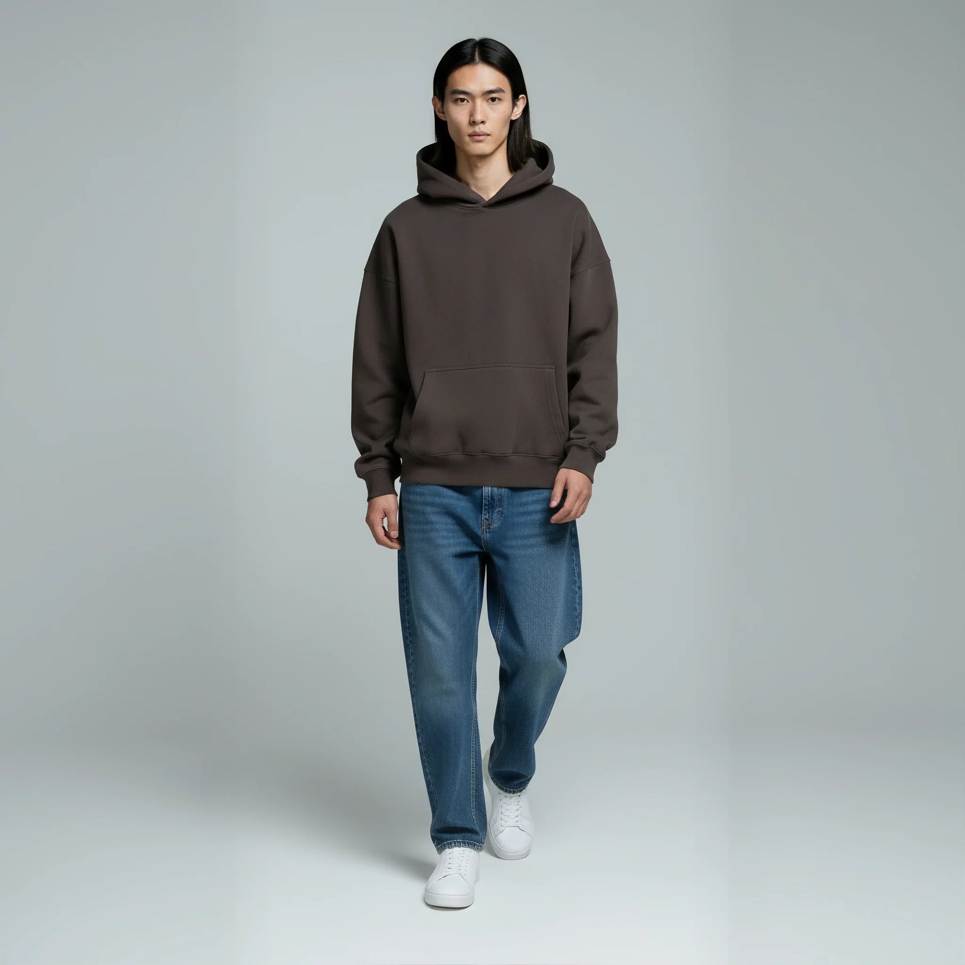 Pack of Drop Shoulder Hoodie- Espresso-4