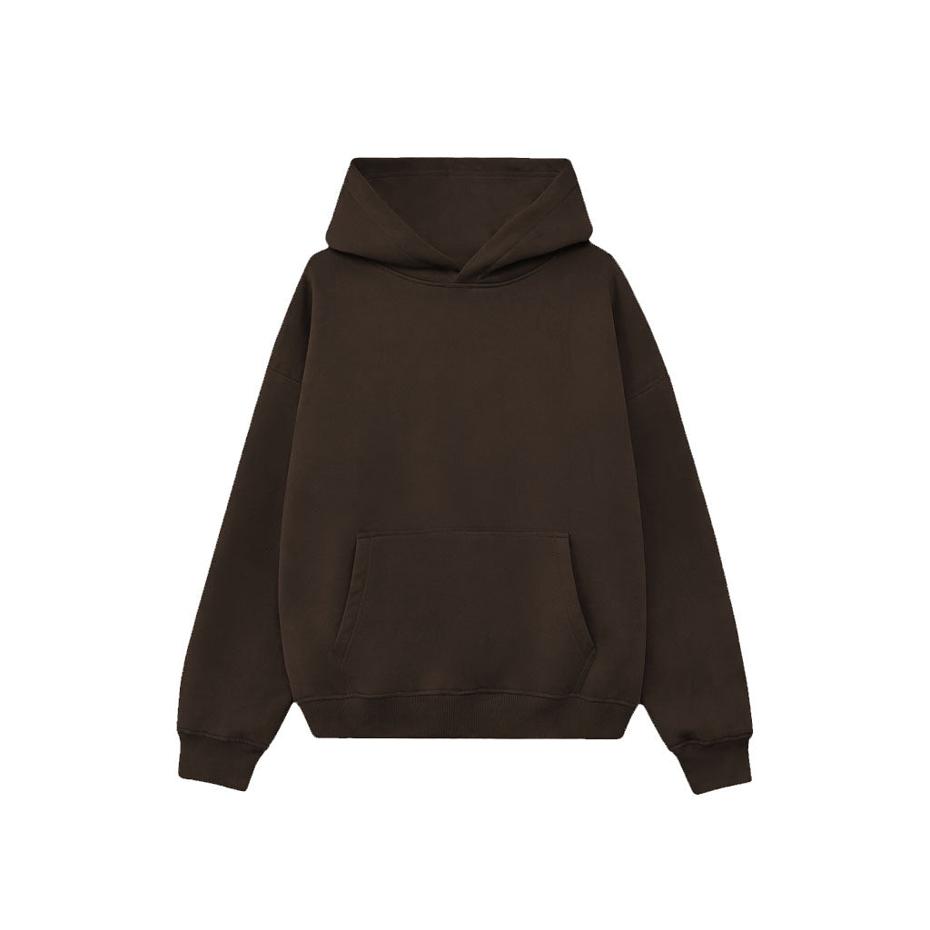 Drop Shoulder Hoodie- Charcoal-zoom-8