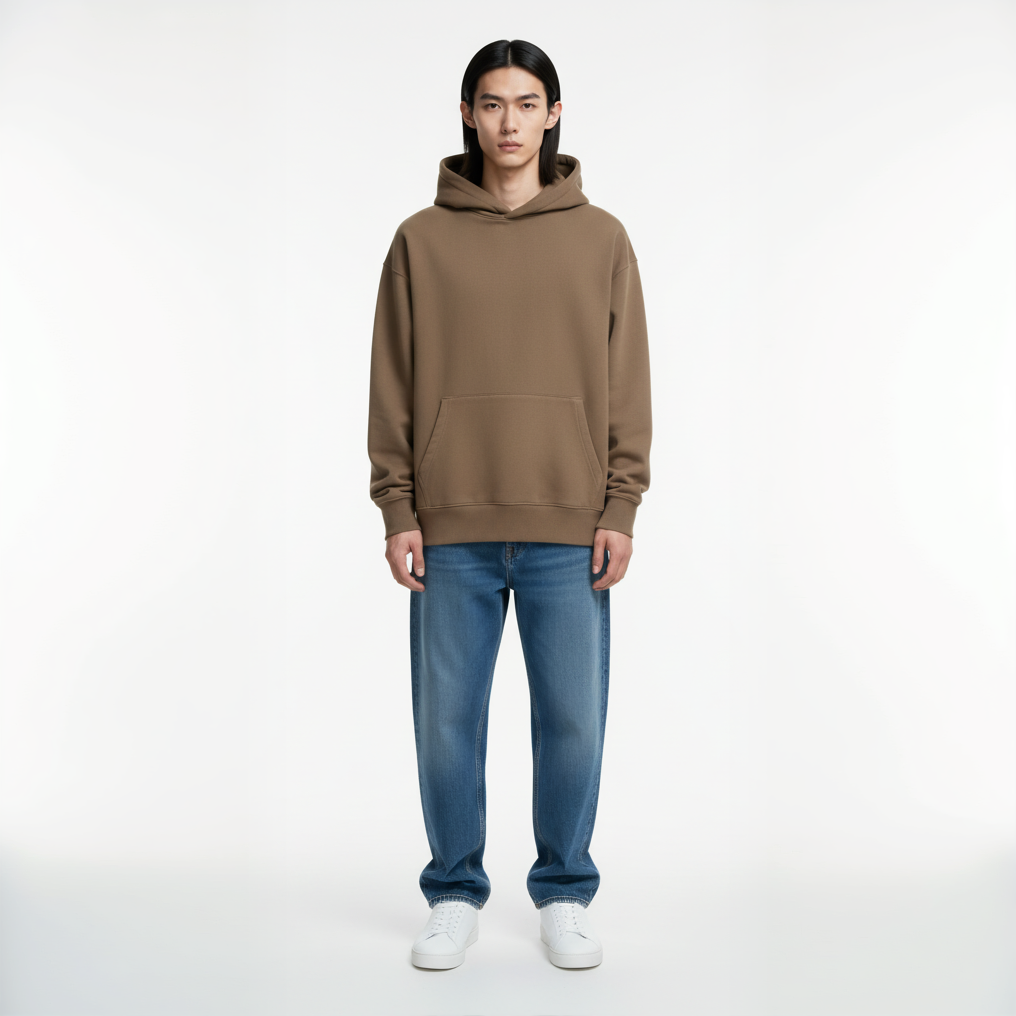 Pack of Drop Shoulder Hoodie- Clay