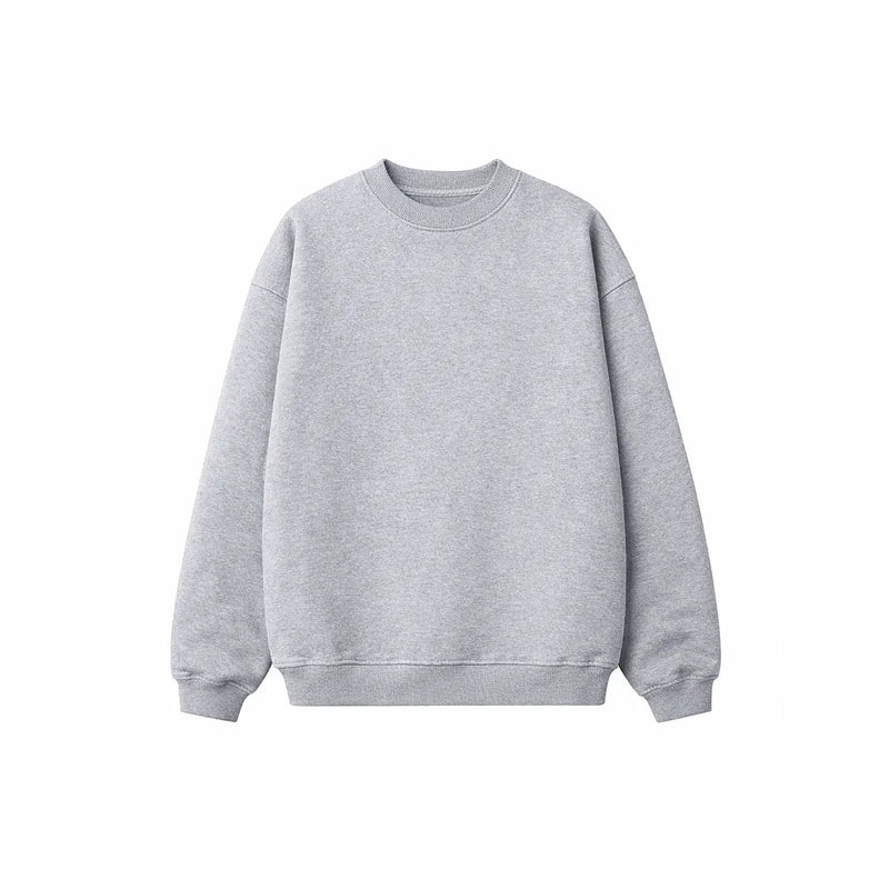Drop Shoulder Crewneck- Navy-zoom-