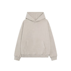 Ivory drop shoulder oversized hoodie in heavyweight cotton fabric

