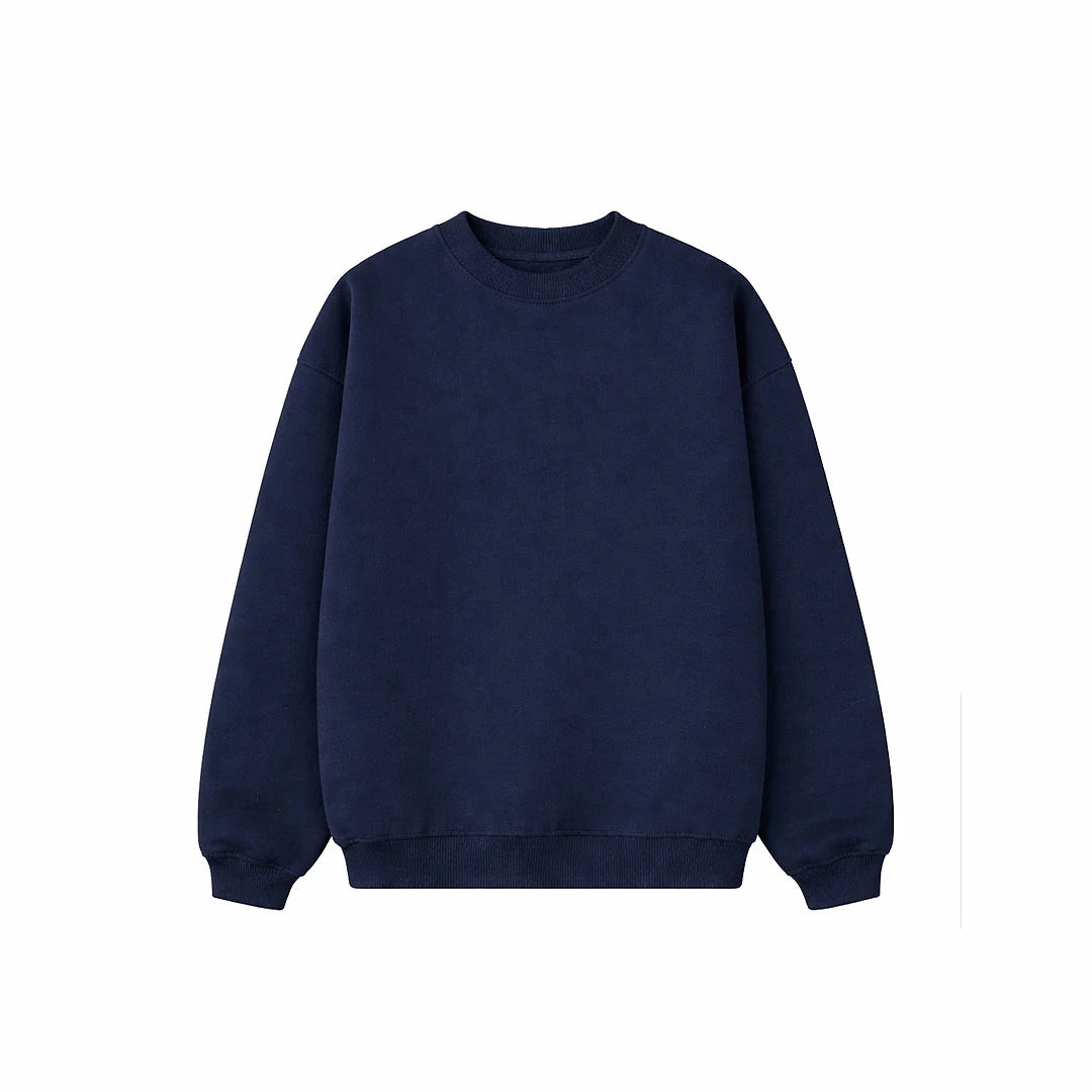 Drop Shoulder Crewneck- Blueberry-zoom-10