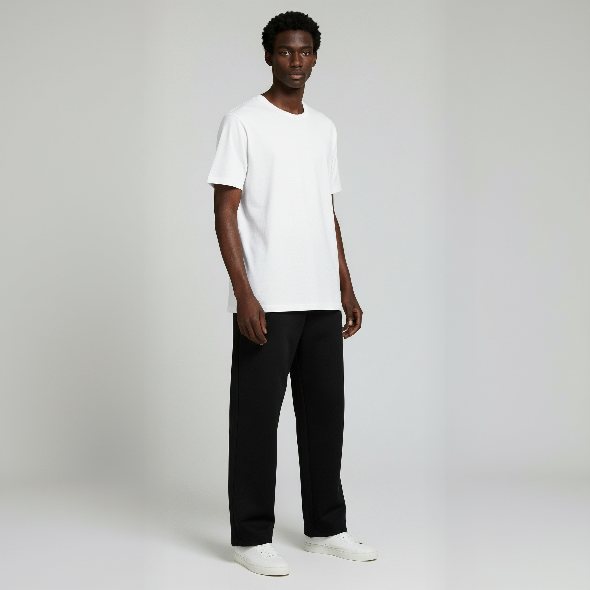 Open Bottom Trouser- Black-zoom-6