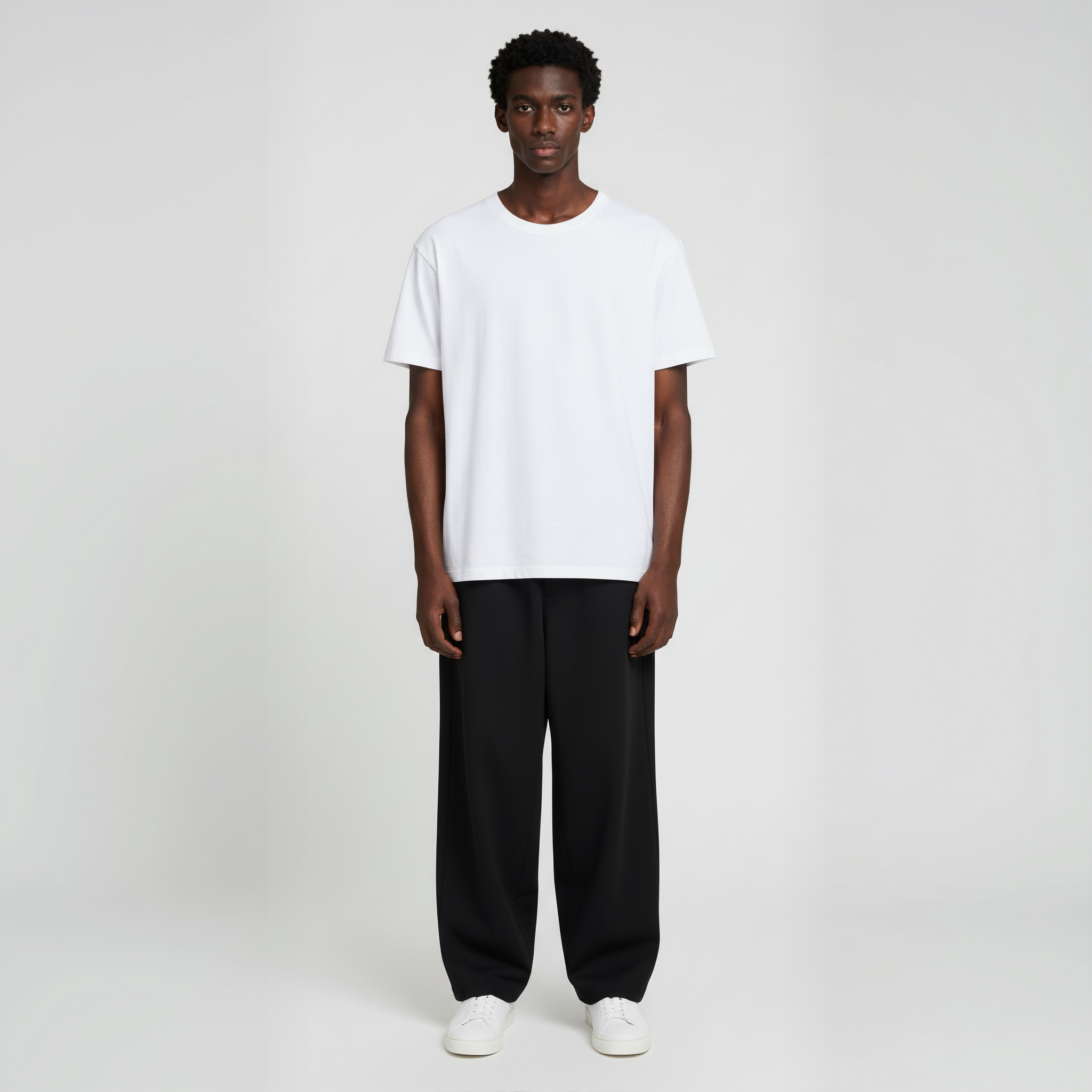 Open Bottom Trouser- Black-zoom-2