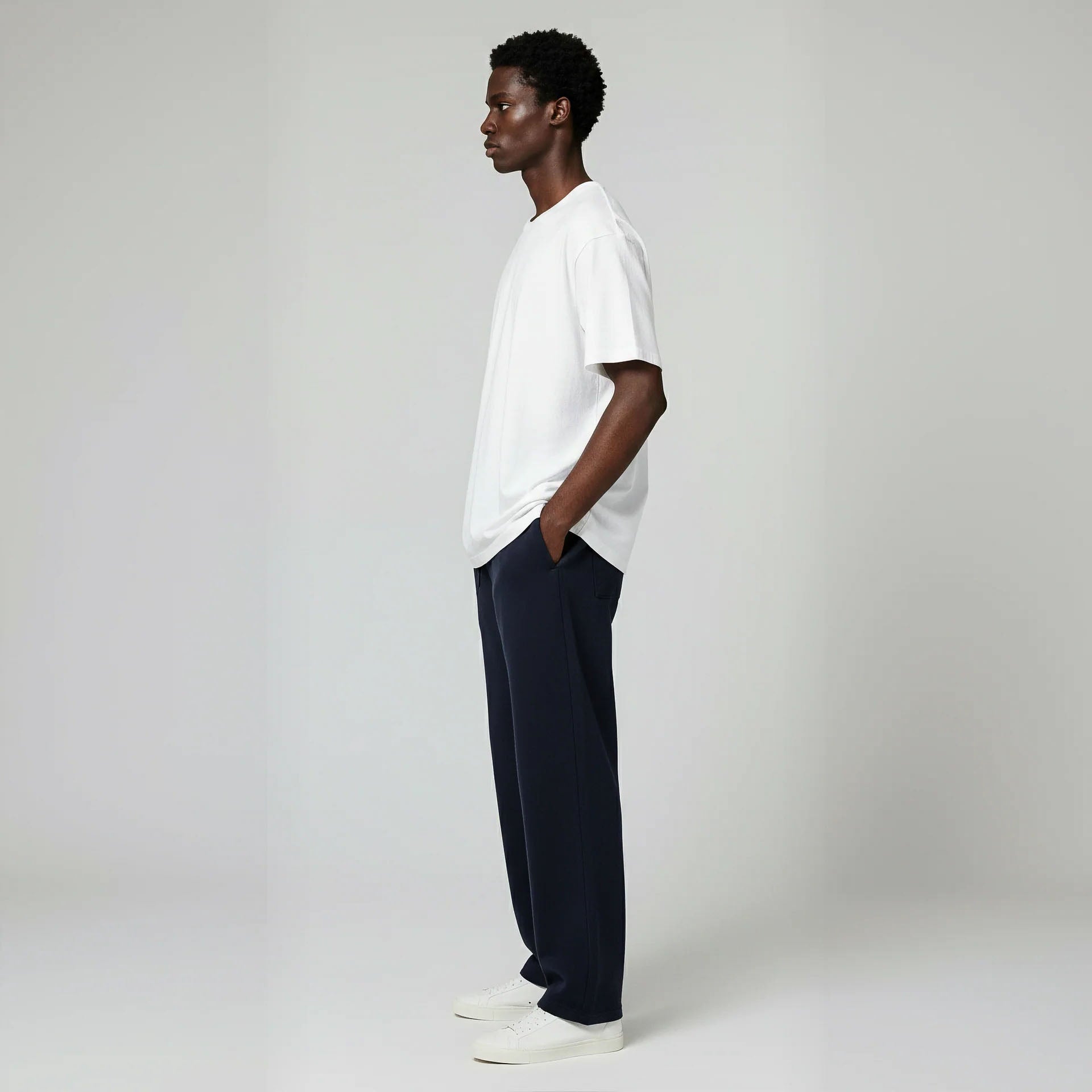 Pack of Open Bottom Sweatpants-  Navy-zoom-4