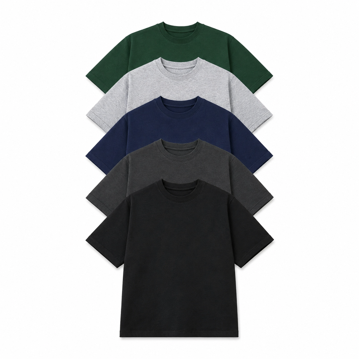 Pack of 5 Drop Shoulder Tee Shirt-1