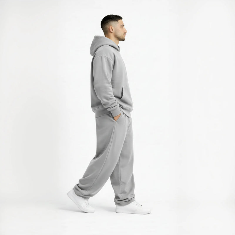 Drop Shoulder Hoodie-Pebble-zoom-