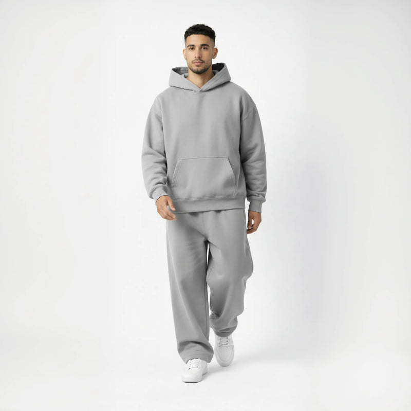 Drop Shoulder Hoodie-Pebble-zoom-