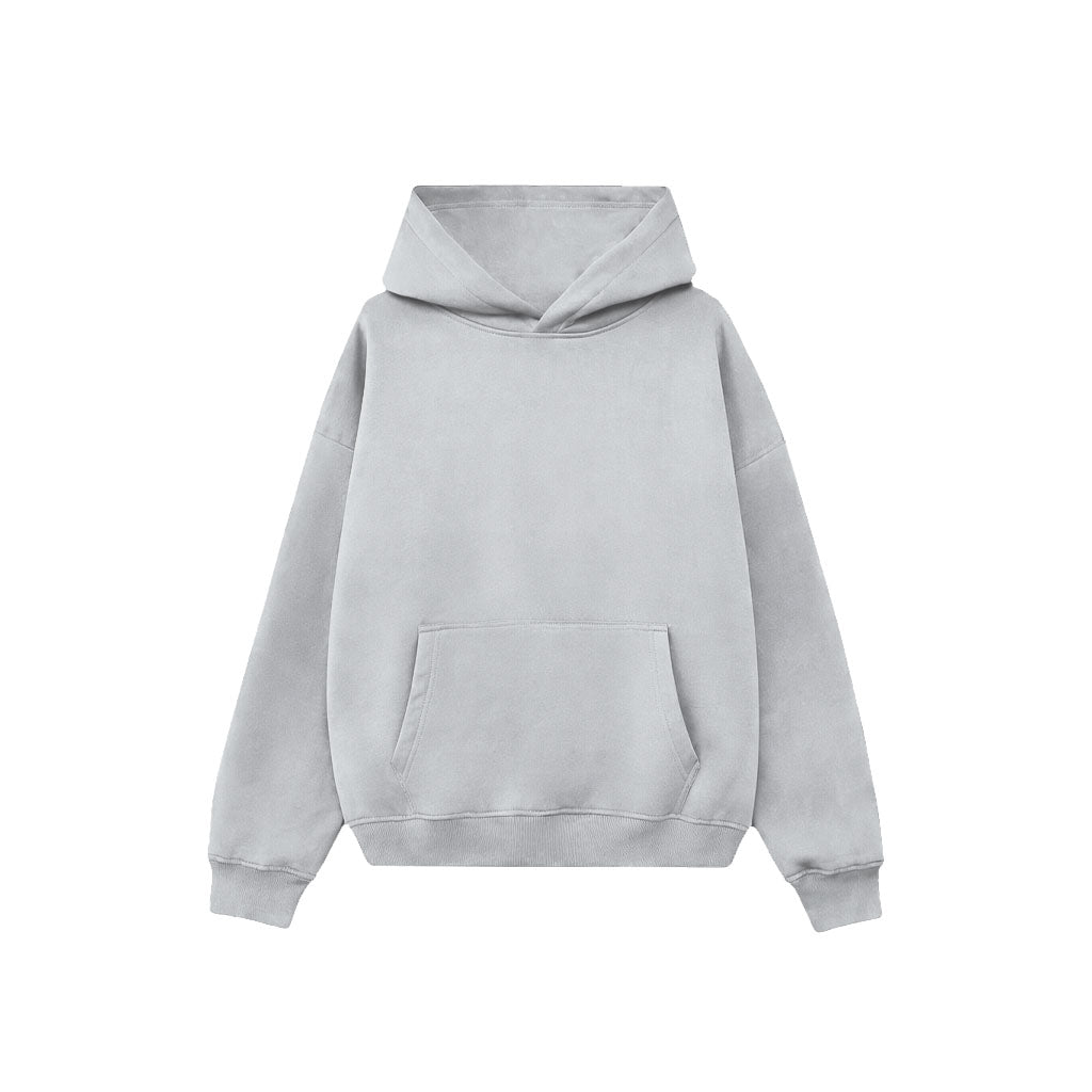 Drop Shoulder Hoodie- Charcoal-zoom-18