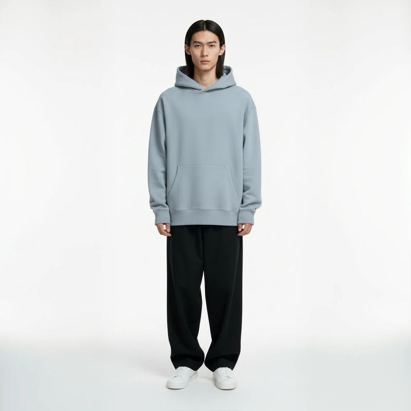 Pack of Drop Shoulder Hoodie- Slate-zoom-