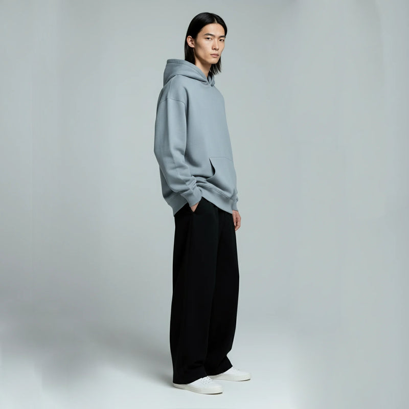 Pack of Drop Shoulder Hoodie- Slate-zoom-