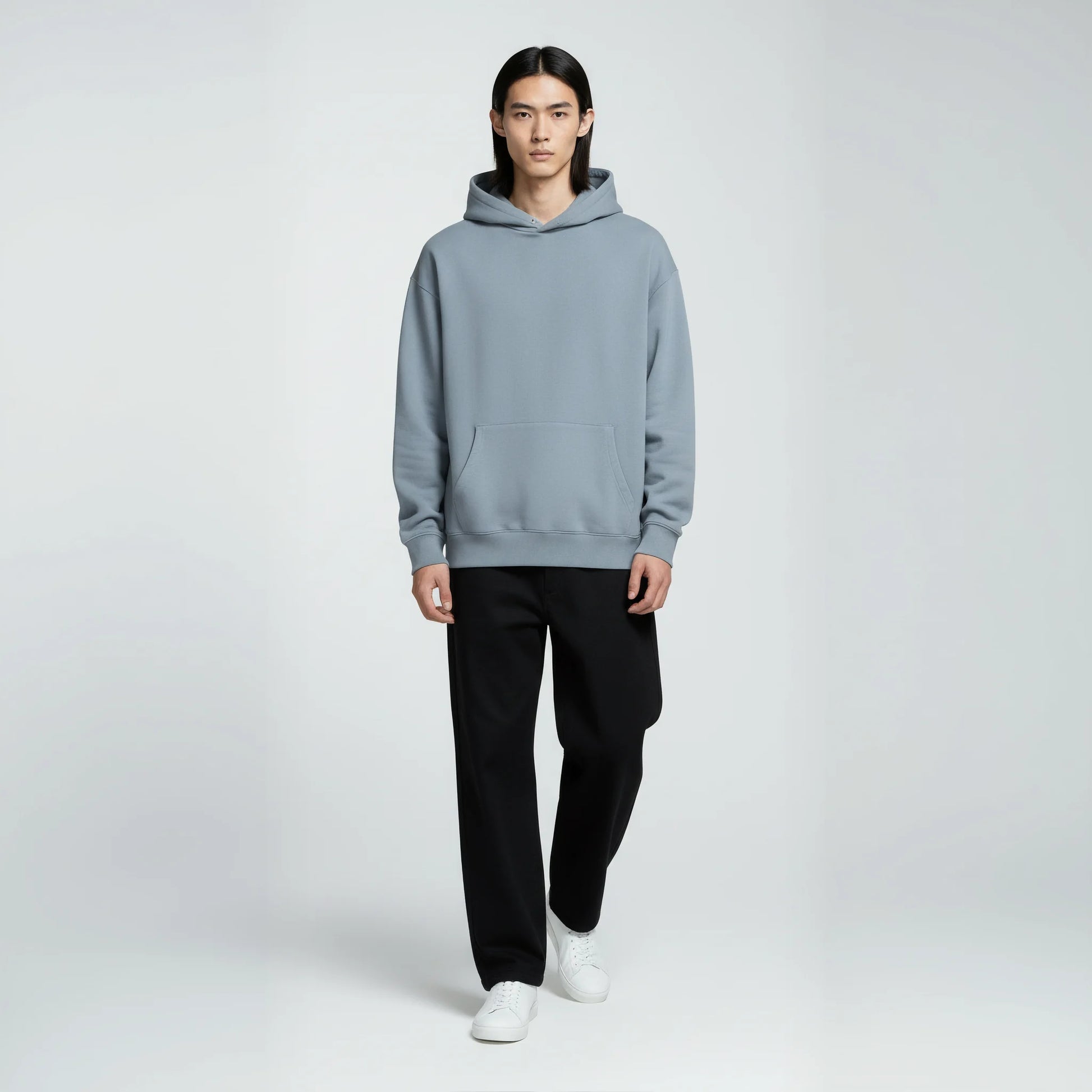 Pack of Drop Shoulder Hoodie- Slate-2