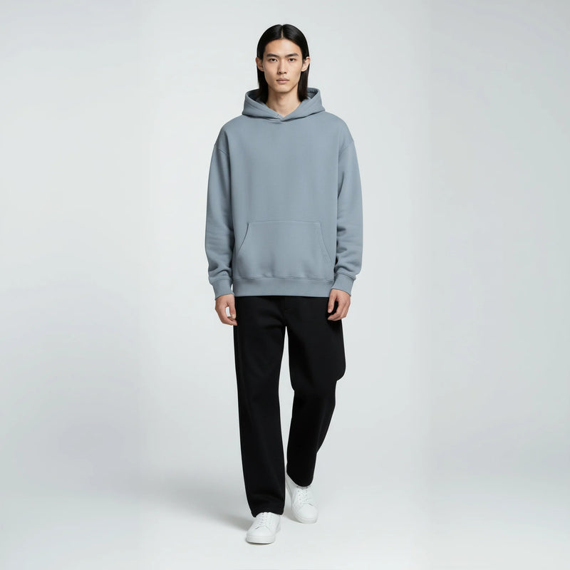Pack of Drop Shoulder Hoodie- Slate-zoom-