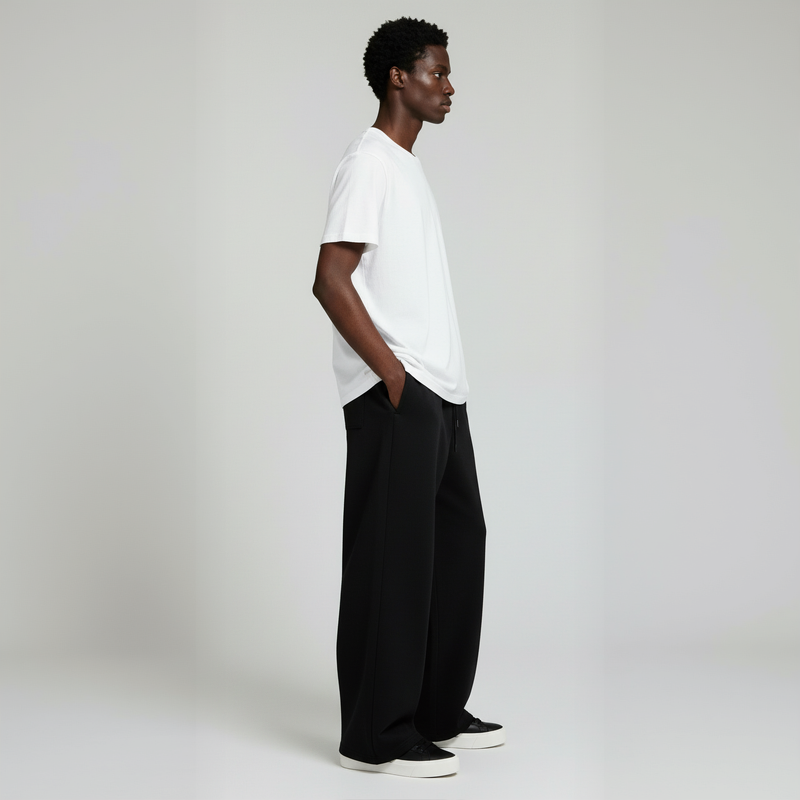 Pack of Baggy Trouser- Black-zoom-