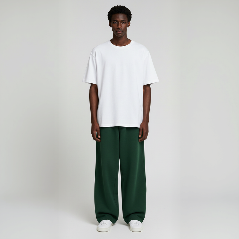 Baggy Trouser- Forest Green-zoom-