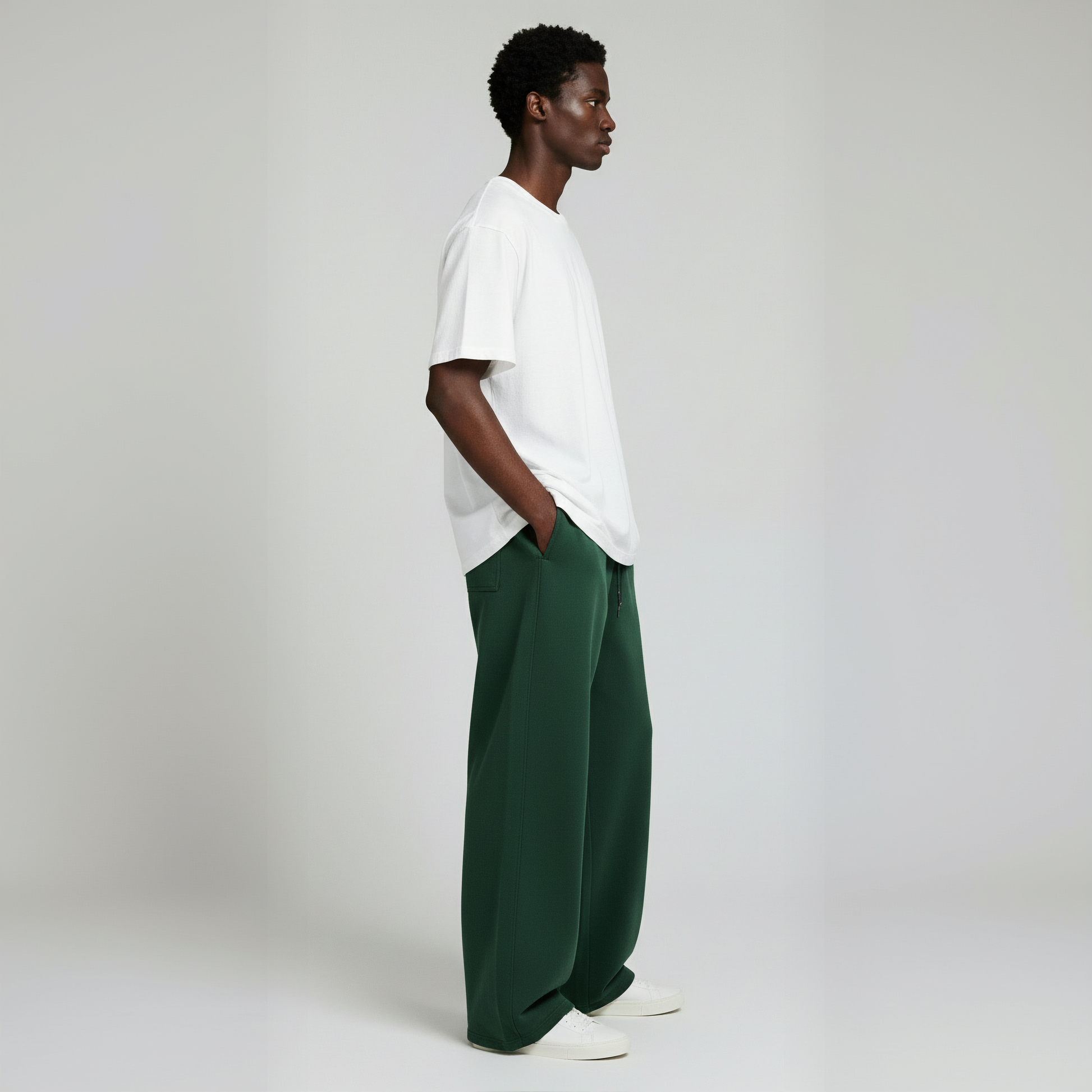 Baggy Trouser- Forest Green-4