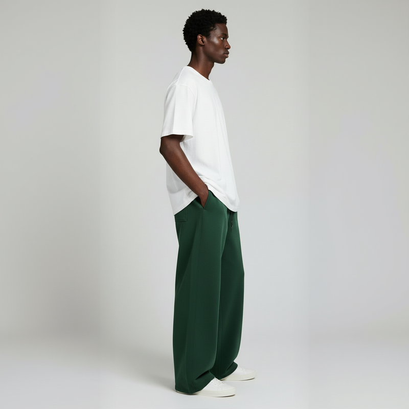 Baggy Trouser- Forest Green-zoom-
