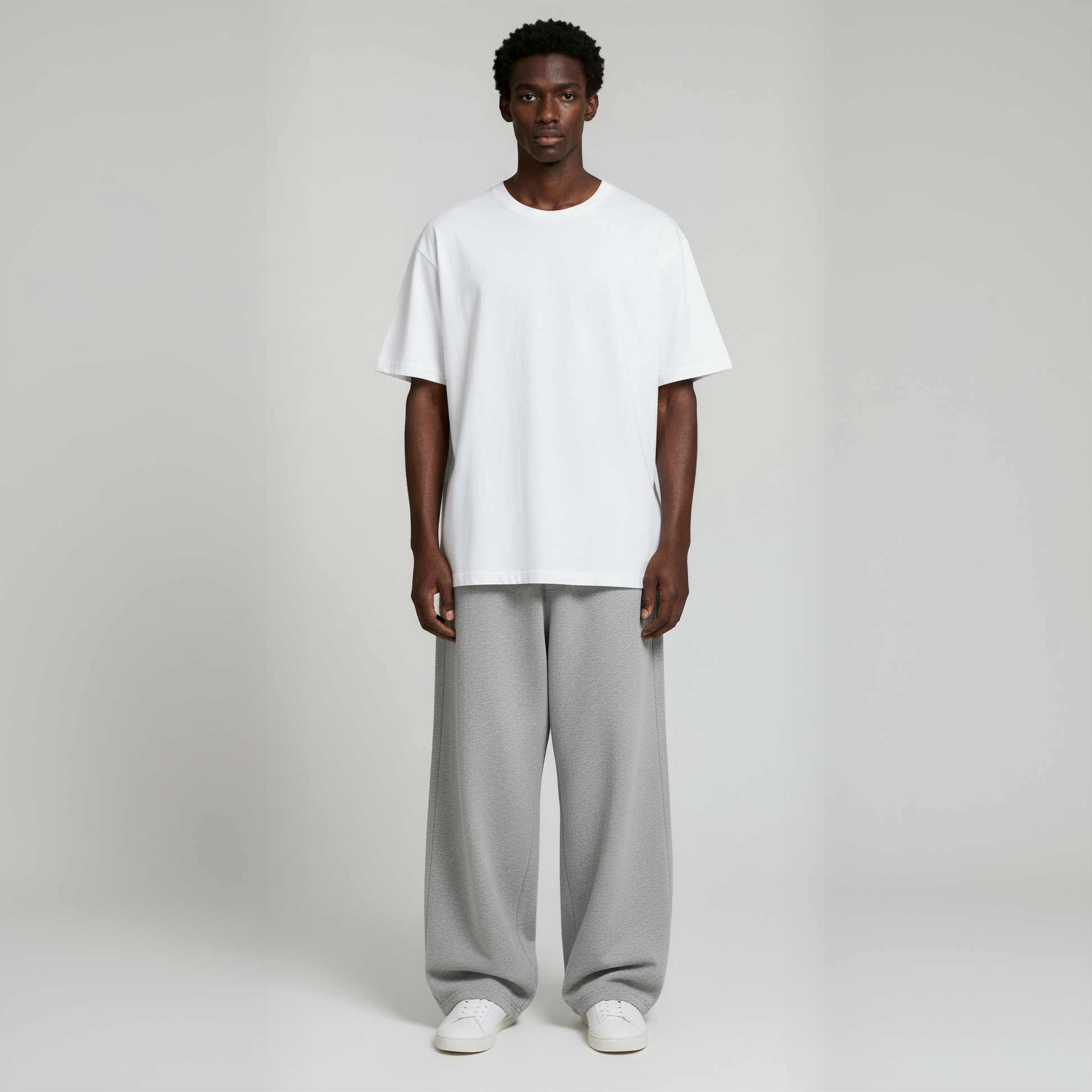 Pack of Baggy Sweatpants- Heather Grey-2