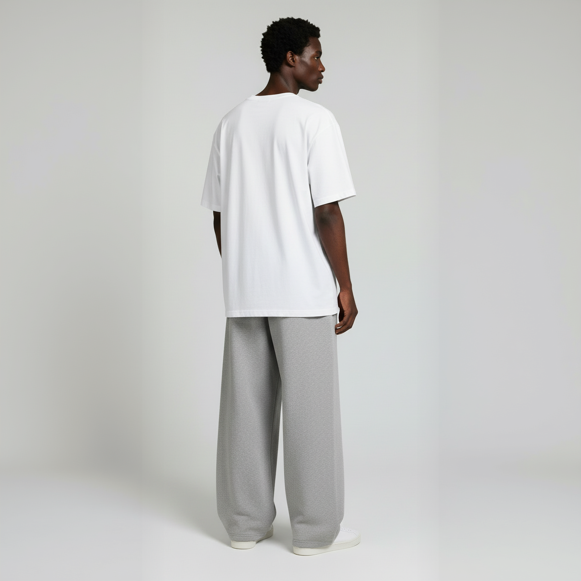 Pack of Baggy Sweatpants- Heather Grey-5