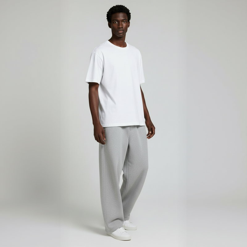 Pack of Baggy Sweatpants- Heather Grey-zoom-