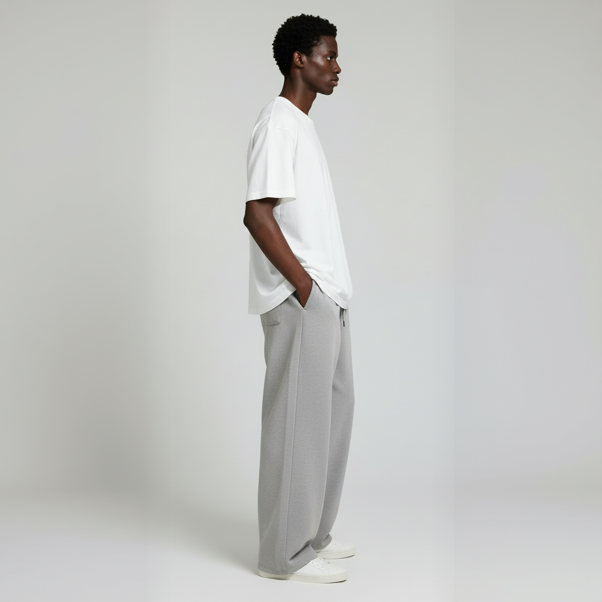 Pack of Baggy Sweatpants- Heather Grey-4