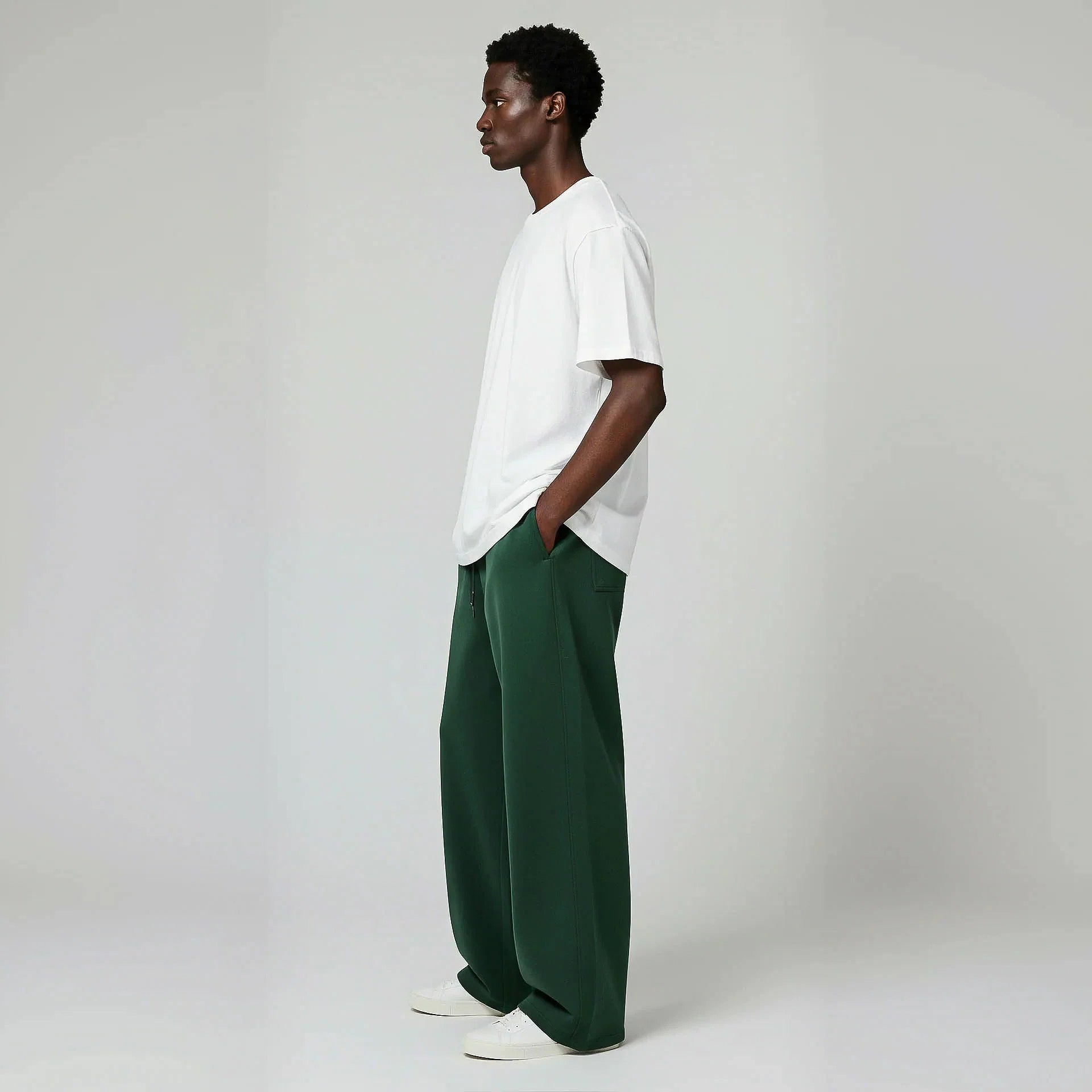 Baggy Trouser- Forest Green-4