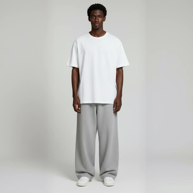 Pack of Baggy Sweatpants- Heather Grey-zoom-