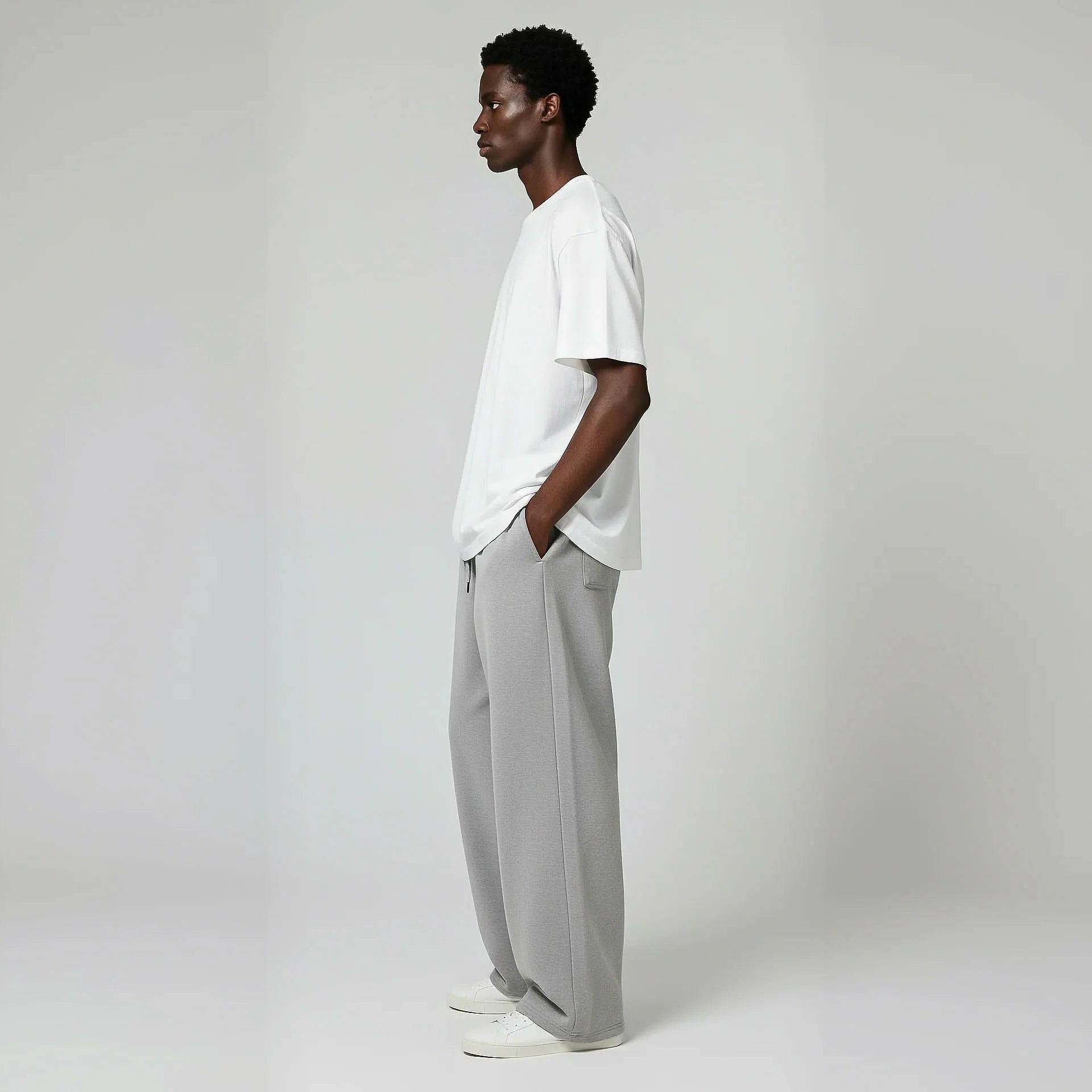 Pack of Baggy Sweatpants- Heather Grey-zoom-4