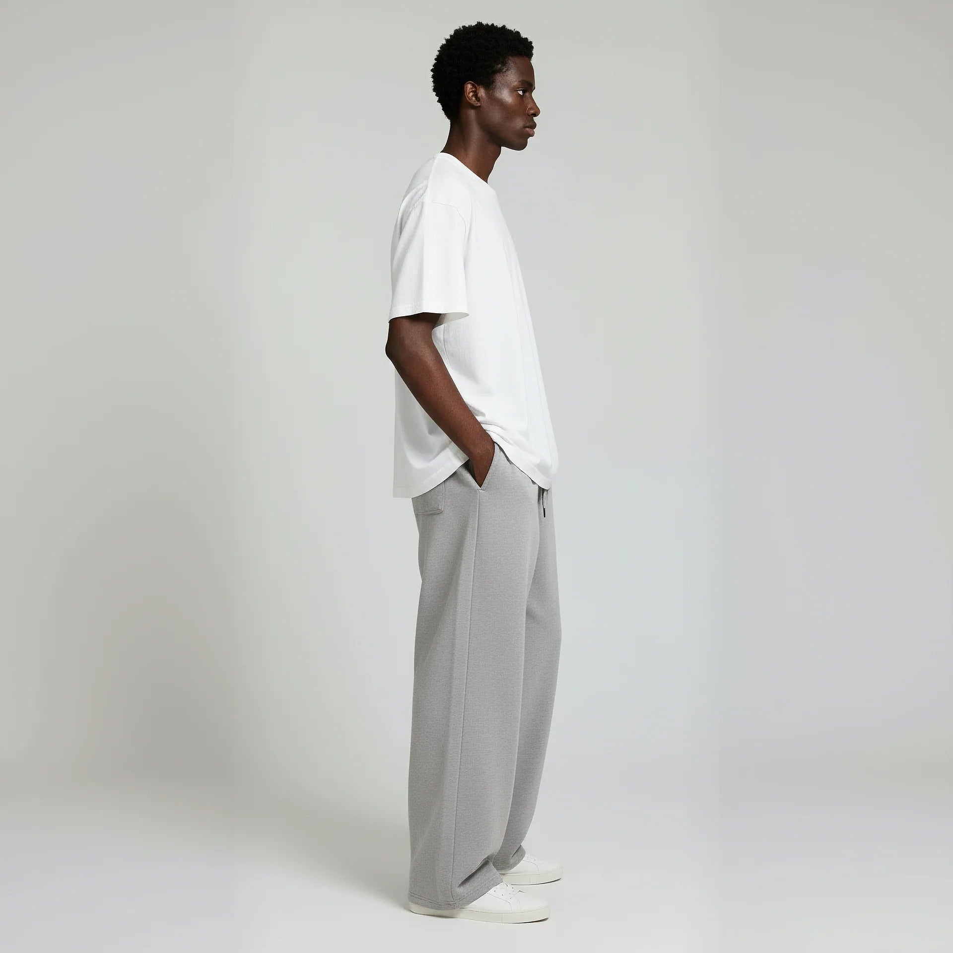 Pack of Baggy Sweatpants- Heather Grey-5