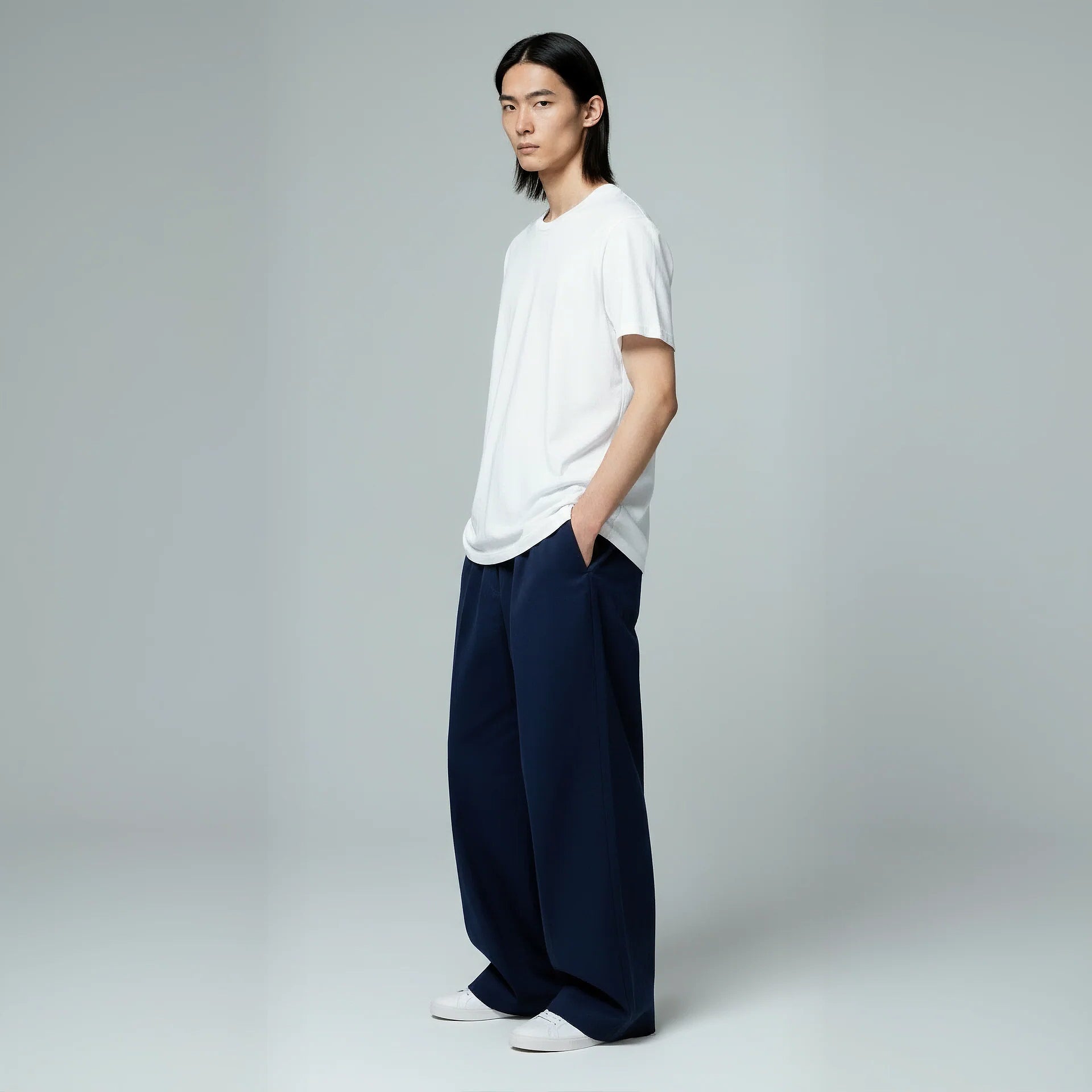 Baggy Trouser- Navy-4